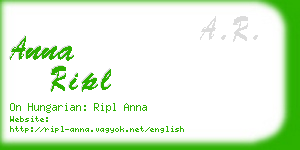 anna ripl business card